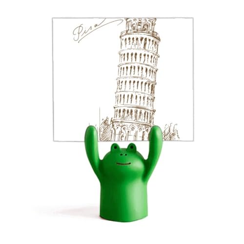 Porte-mémo grenouille Italie pince-notes original Tour de Pise support photo décoration