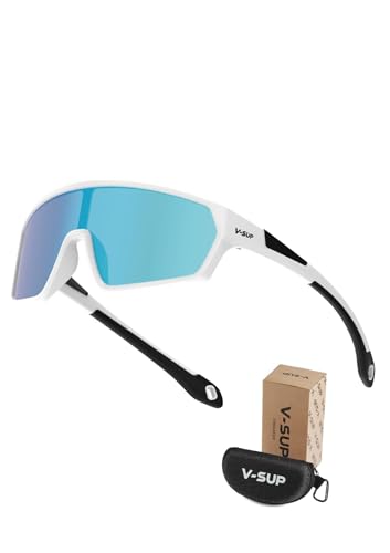 V-SUP Youth Baseball Sunglasses, UV400 Protection Kids Sports Lightweight Boys Sun Glasses Unbreakable Girls Softball Rubber Frame for Teen Age 6-10 Outdoor Activities