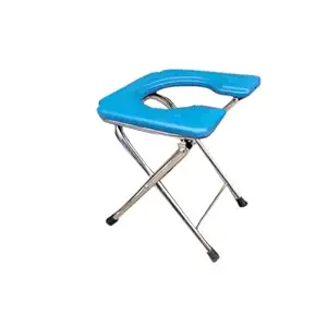 A-One Ortho Commode Stool Stainless Steel with Fiber Top (NON RUSTING MATERIAL) (With Tub)