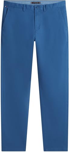 Tommy Hilfiger Herren Chino Hose Harlem Essential Twill Tapered Fit, Blau (Aegean Sea), 36W/36L 4