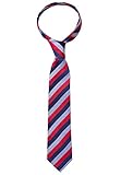 gestreift eterna Herren hochwertige Seidenkrawatte rot One Size_H