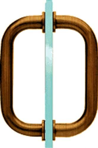 C.R. LAURENCE SDPR6ABR CRL Antique Brass 6" Tubular Back-to-Back 3/4" Diameter Shower Door Pull Handles