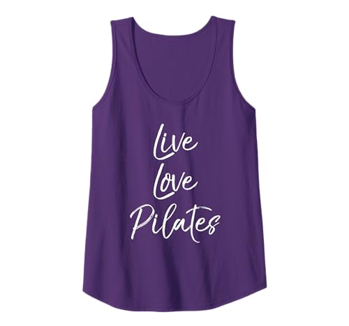 Funny Pilates Workout Gift for Women Cute Live Love Pilates Canotta