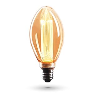 CROWN LED 6x Edison-Illusie Gloeilamp – E27 lamp – Dimbare lamp – 4 W, Warm Wit 230 V, EL23 – Vintage Lamp in Retro…