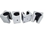 4 Pcs SBR20UU 20mm Aluminum Open Linear Router Motion Bearing Solide Block for SBR20 20mm Linear Guide Rail