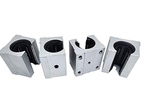 4 Pcs SBR20UU 20mm Aluminum Open Linear Slide Block for SBR20 20mm Linear Guide Rail