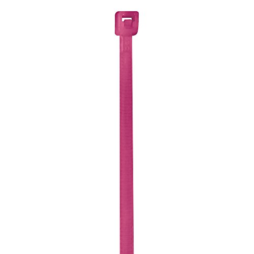 Aviditi 4  Nylon Cable Ties, Fluorescent Pink, 18 lb. Strength.10  Width, Tamper Proof Zip Ties, Self Locking, Bundle and Organize Wires Cables in Warehouse, Garage, Home or Office, Case of 1000