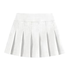 Denim Skirt White