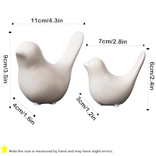 Gjfasgf Small Animal Statues, White Bird Figurines Home Decor, Modern Home Decorative, Ceramic Decor For Office Desktop thumb #4