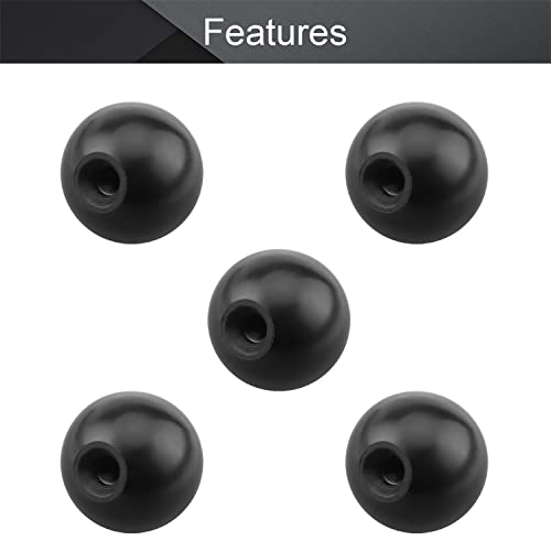Othmro 5Pcs Thermoset Ball Knob M6 Female Thread Machine Handle 30Mm Diameter Smooth Rim #TOP2