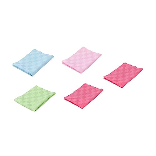 DEARMAMY 5Piezas Paquete de Paños de Cocina de Microfibra Toallas de Limpieza Multiusos Absorbentes y Duraderos Colores Aleatorios