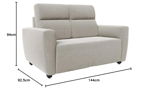 Image of Wakefit Sofa Set | 3 Year Warranty | Sofa 2 Seater, 2 Seater Sofa for Living Room, Wooden Sofa Set, Couch Sofa for Living Room, Sofa for Living Room - Belize(Reflection : White)