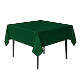 sancua Small Square Tablecloths 36x36 Inch - Hunter Green Table Cloth for Square or Round Tables, Washable Polyester Fabric Table Cover for Christmas Nightstand End Bedside Tables