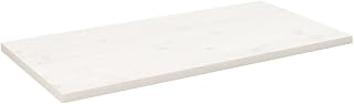 Generisch jiangboyue-824411 - Tablero de mesa (110 x 55 x 2,5 cm, madera maciza de pino, rectangular), color blanco