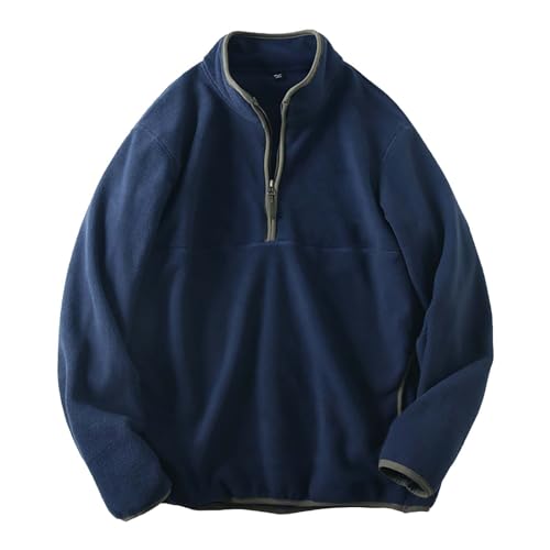 Pull homme col montant en polaire contre le froid hivernal
