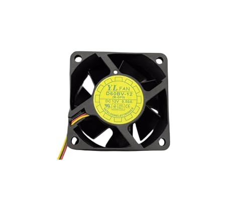 D60BV-12 12V 0.50A 6025 Cooling Fan 60X60X25MM 3-Wire