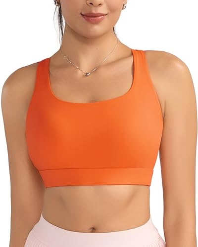 Image of RUNNING GIRL High Impact Sports Bras for Women, High Support Running Strappy Women's Sports Bra with Sewn in Pads