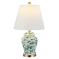 JONATHAN Y JYL3005B Penelope 22" Chinoiserie Classic LED Table Lamp Cottage Traditional Bedside Desk Nightstand for Bedroom Living Room Office College Bookcase LED Bulb Included, Green/White