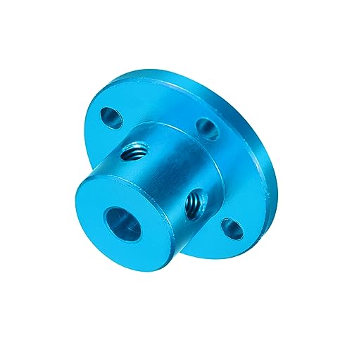 sourcing map 2 Stück 8mm Flanschkupplungsstecker für Wellenkupplung Hellblau Wellenachsenarmaturen für DIY RC Modellmotoren, 4Stück Befestigungsschraube 2Stück Sechskantschlüssel