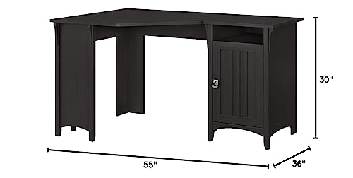Bush Furniture Salinas 55W Corner Desk With Storage In Vintage Black #TOP6