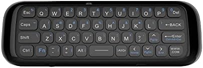 UMAX Air Mouse M1 back view with keyboard