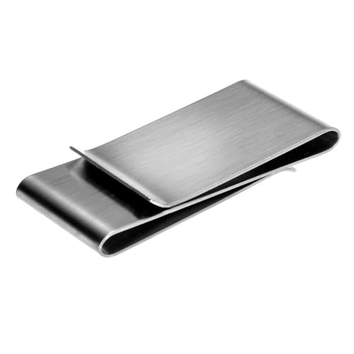 FHSNDNK Stainless Steel Clip Fashion Slim Money Clip Credit Card Holder Wallet For Father Husband Friend