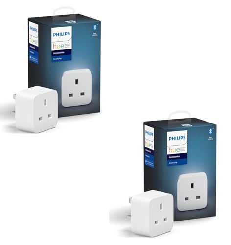 Philips Hue Smart Plug for Smart Home Automation, Works with Alexa, Google Assistant & Apple HomeKit, White – 2 Pack