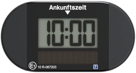 Needit Park LITE SOLAR elektronische Parkscheibe | Startklar per Knopfdruck | Solarbetrieben I Kein Batteriewechsel I 2 Displays I Automatische Parkzeiterkennung I Wartungsfrei I L