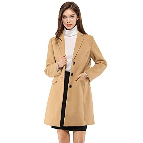 Allegra K Women’s Basic Coat Basic Coat
