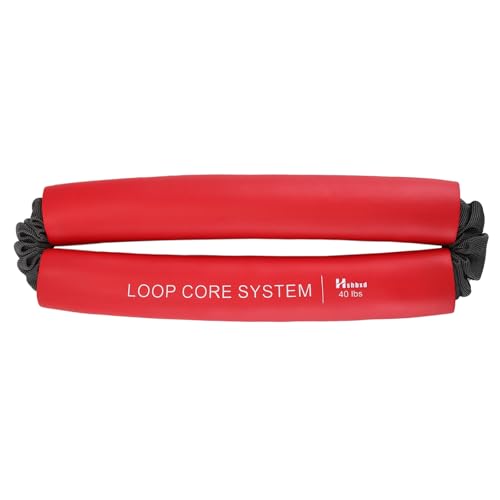 Hip and Core Band System, Loop Resistance Bands to Stretch and Workout, Glute Bands for Women, Exercise Hip Halo Bands (Red - 40 lbs)