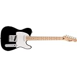 Squier by Fender スクワイヤー エレキギター Squier Sonic™ Telecaster®, Maple Fingerboard, White Pickguard, Black ソフトケース付き