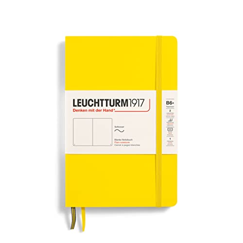 Leuchtturm1917 358304 Notizbuch Softcover Paperback (B6+), blanko, Zitrone