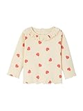 Manches longues VERTBAUDET T-Shirt bébé imprimé de Petits Coeurs Vanille 24M(86CM)