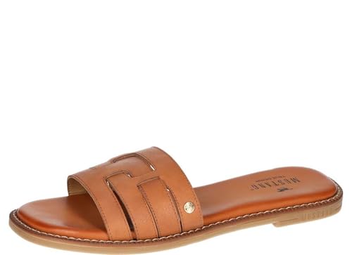 MUSTANG Damen Pantolette mit Blockabsatz rutschfest leicht schlicht 1519-701, Größe:39 EU, Farbe:Braun
