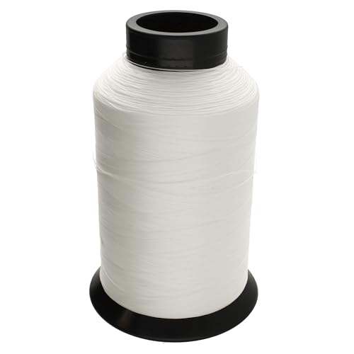 The Beadsmith Nić Nymo – kolor biały, rozmiar D, 85 ml stożka, 1584 m, wstępnie woskowana, 100% nylon, odporny na plątanie się sznurków, do projektów koralików nasion, prac krosna i tkania koralików