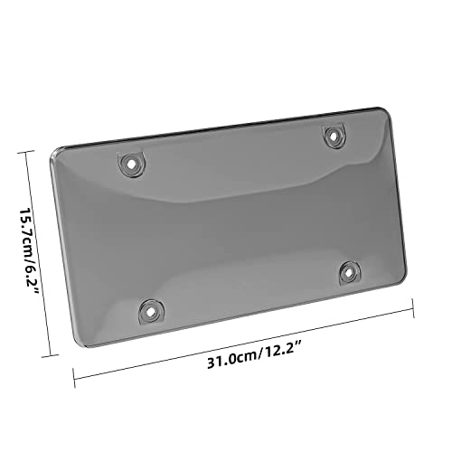 2 Pcs License Plates Cover Unbreakable Design,Fits All Standard 6X12 Inches License Plates,Protect Your Front & Back License Plates #TOP2