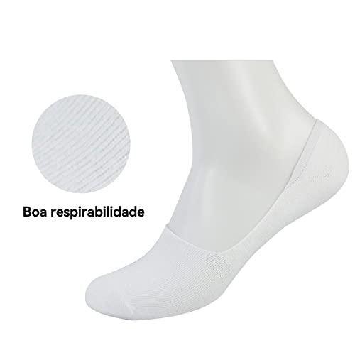 URBAN HAD Meia Kit 3 a 12 Pares Invisível Masculina de Algodão Sapatilha Baixa Tam 40-46