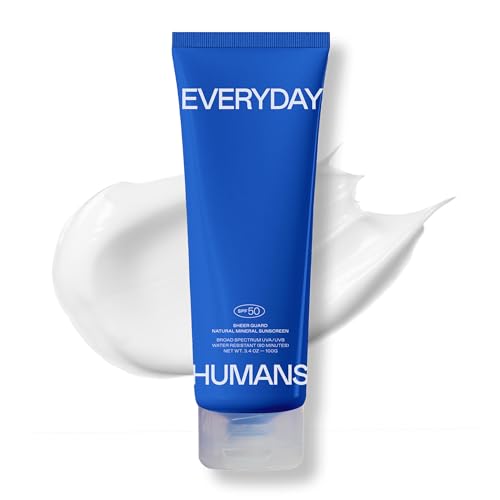 Everyday Humans Sheer Guard Natural Mineral Sunscreen SPF 50 3.4 oz | Zinc Oxide, Clean...