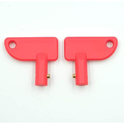 AutoE 2pcs Battery Cut Off Kill Isolator Switch Spare Keys Marine Auto Boat Truck (Mini) Cover