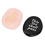 BONKZEBU Piedra Grabada, Piedra de Palma de Cristal Finamente Tallada para Sala de Estar, Regalo de de 2 Uds Adecuado para Oraciones