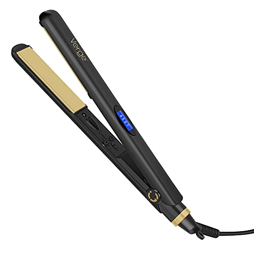 INGLAM 1 inch Hair Straightener and Curler 2 in 1 for All Hair Types, Silky Ceramic Flat Iron, 3D Floating Plates,15s Instant Heating, 4 Levels Heating Settings, 60 Mins Auto-Off, Dual Voltage