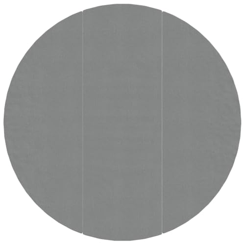 vidaXL Tapiz de Suelo Piscina geotextil de poliéster Gris Claro Ø396cm, Lona Suelo Piscina, Protector de Suelo para Piscina, Alfombra de Piscina
