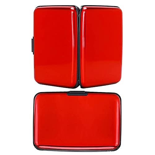 SECURITY CREDIT CARD WALLET ALUMINUM RED2