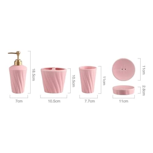 Juego de accesorios de baño contra el desorden con dispensador de cerámica de 5 piezas 3