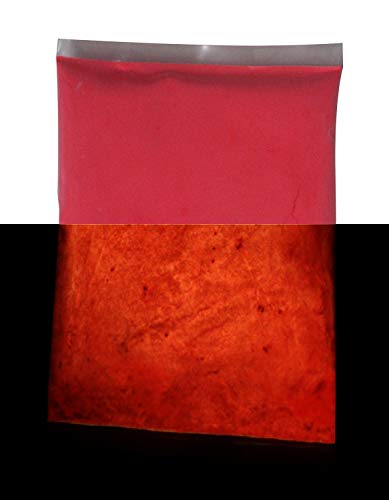 Glow in The Dark Neutral Invisible Strontium Aluminate Glow in The Dark Fluorescent Pigment Powder (Red glows RED, 8oz)