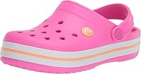 Crocs Kids Crocband Clog (Retired), Electric Pink/Cantaloupe, 2 US Big Kid