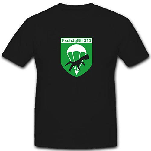 T-shirt parachutiste Bundeswehr grande taille 4XL coton noir