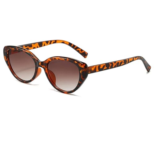 Lunettes de soleil œil de chat rétro femme verres tendance UV400 multicolores marron