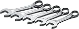 SK 86241 SuperKrome 5 Piece 12 Point 20-Millimeter to 24-Millimeter Short Combination Wrench Set