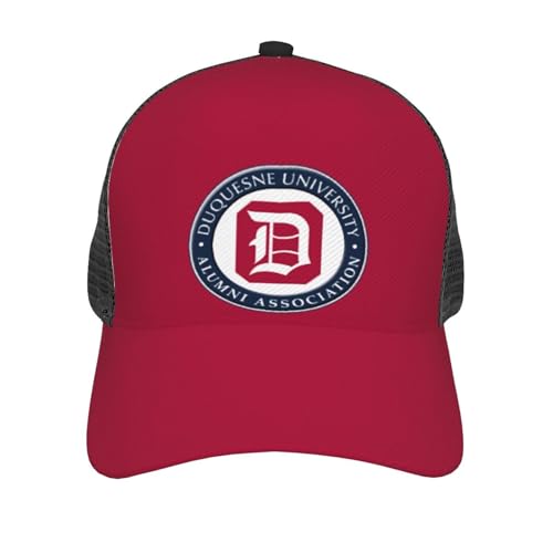 Duquesne University Curved Brim Mesh Baseball Cap Casual Sun Hat for Unisex Black